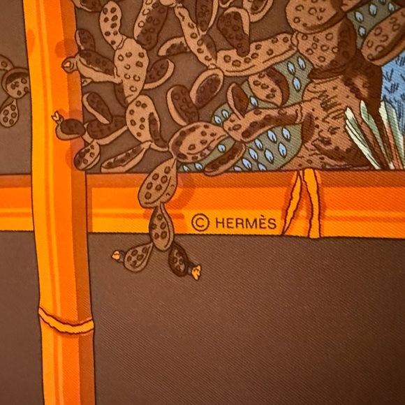 Authentic Hermes Jardins D’Hiver Scarf 90 cm ~ Excellent condition ~ With Box - Picture 5 of 11